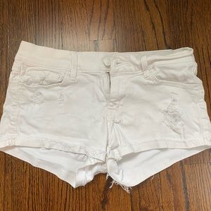 Women’s White Abercrombie Jean Shorts